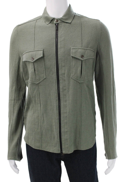 Rag & Bone Mens Military Jacket Green Zip Size L