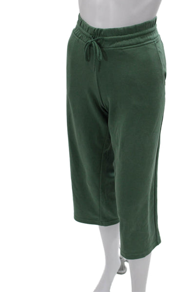 Athleta Womens Green Capri Pants Drawstring Petite Size M