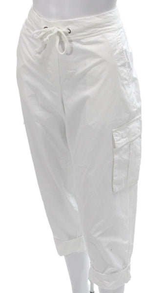 Standard James Perse Womens White Cotton Capri Pants Drawstring Size 1