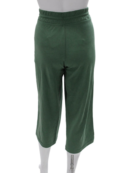 Athleta Womens Green Capri Pants Drawstring Petite Size M