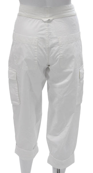 Standard James Perse Womens White Cotton Capri Pants Drawstring Size 1