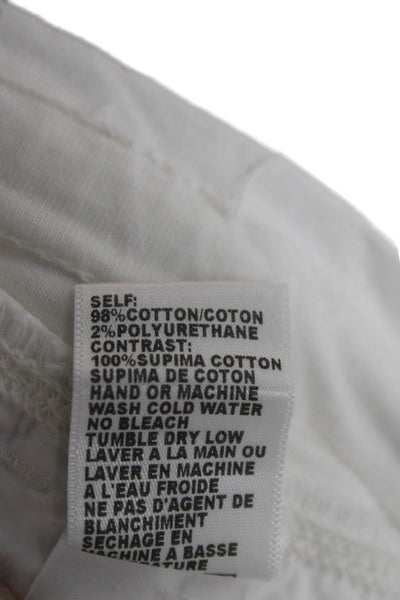 Standard James Perse Womens White Cotton Capri Pants Drawstring Size 1