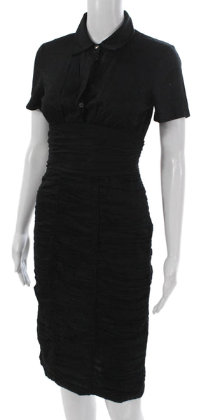 Burberry Women Black Collored Cotton Square Neck Zip Sleeveless Size 40