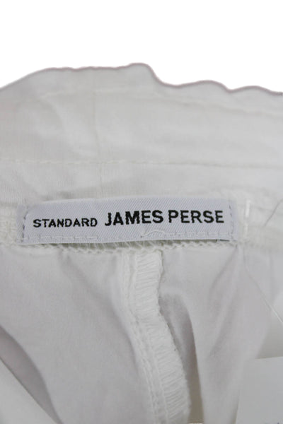 Standard James Perse Womens White Cotton Capri Pants Drawstring Size 1