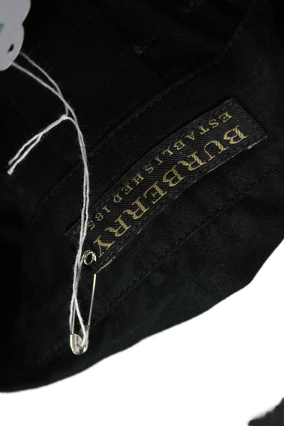 Burberry Women Black Collored Cotton Square Neck Zip Sleeveless Size 40