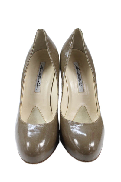 Brian Atwood Womens Leather High Heel Pumps Rustic Brown Size 39 9
