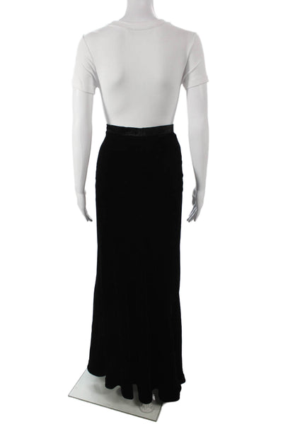 Trina Turk Womens Maxi Skirt Black Rayon Long Zip Size 8