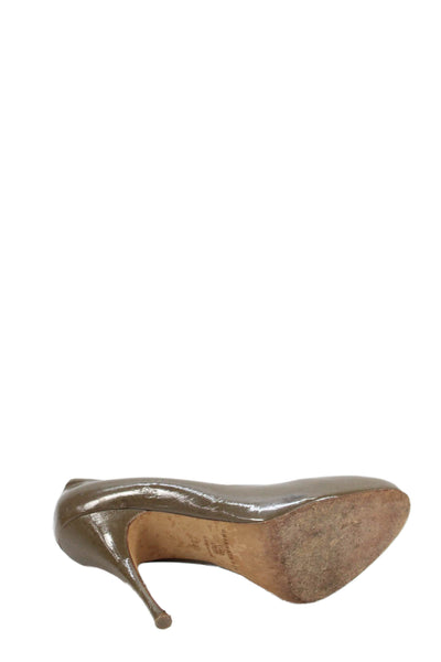 Brian Atwood Womens Leather High Heel Pumps Rustic Brown Size 39 9