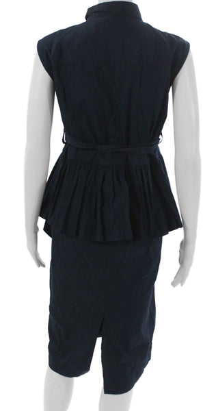 Dries Van Noten Womens Fit & Flare Dress Ivory Wool Sleeveless Zip Size 38