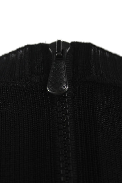Bottega Veneta Women Black Knit Pullover Sweater Crew Neck Long Sleeve Size 42