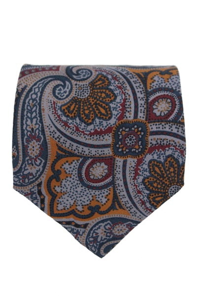Designer Mens Paisley Print Classic Tie Multicolor