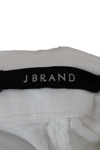 J Brand Women Flared Jeans White Cotton Low Rise Size 26