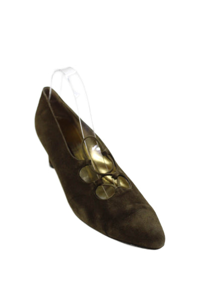 Walter Steiger Womens Suede Strappy Block Heels Shoes Brown Size 10.5B