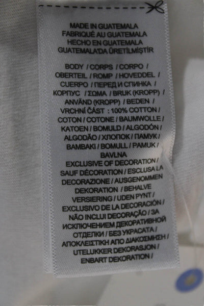 Polo Ralph Lauren Women Basic T-Shirt White Crewneck Short Sleeve Cotton Size S