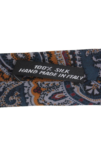 Designer Mens Paisley Print Classic Tie Multicolor