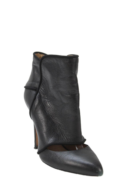 IRO Womens Leather Pointed Toe Cut Out Ankle Boots Black Size 39 9
