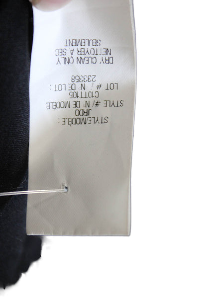 Theyskens Theory Womens Black Wool Jacket Button Long Sleeve Size 4