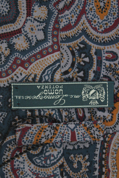 Designer Mens Paisley Print Classic Tie Multicolor