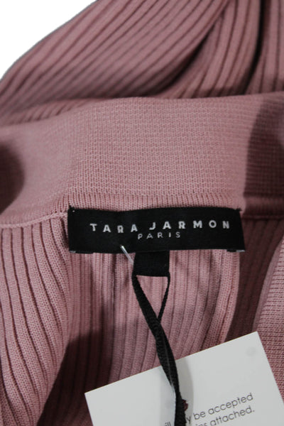 Tara Jarmon Women Collared Long Sleeve Pullover Pink Size S