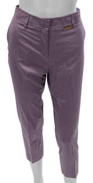 Blumarine Womens Purple Capri Pants Cotton Size 40