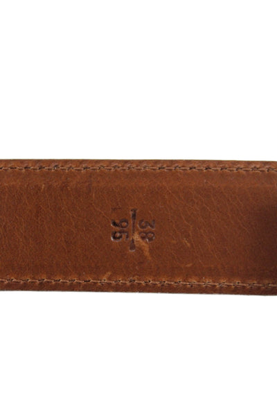 Ralph Lauren Womens Leather Gold Tone Buckle Belt Brown Size 38