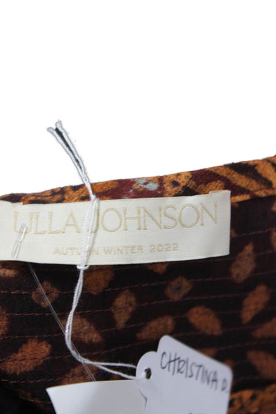 Ulla Johnson Womens Pullover Sweatshirt Collared Black Long Sleeve Size 4