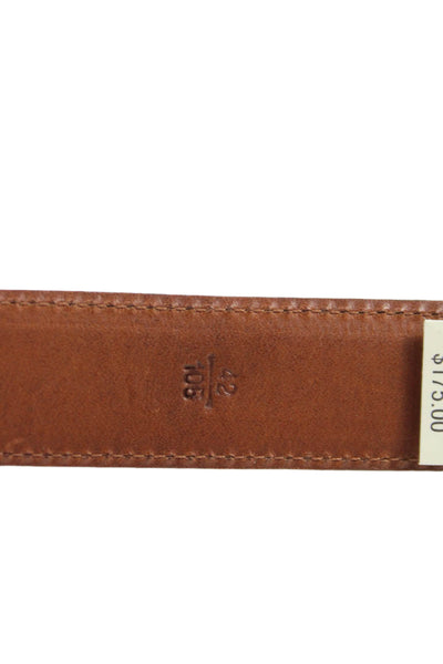 Ralph Lauren Womens Leather Gold Tone Buckle Belt Brown Size 42