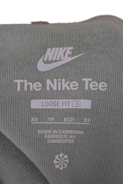 Nike Womens Basic T-Shirt Green Cotton Crew Neck Short Sleeve Size XS