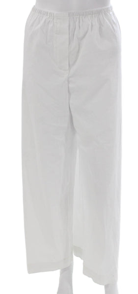 Staud Womens Dress Pants White Cotton Pull On Size XL