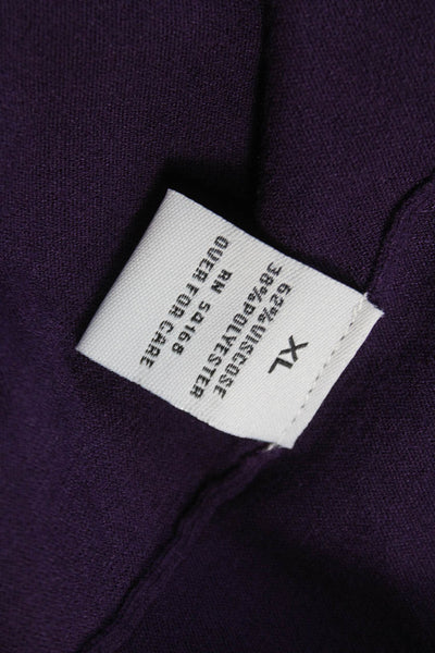 Elliott Lauren Women Cardigan V-Neck Long Sleeve Purple Size XL