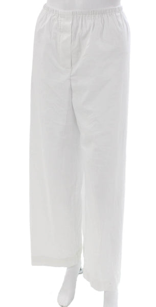 Staud Womens Dress Pants White Cotton Pull On Size XL