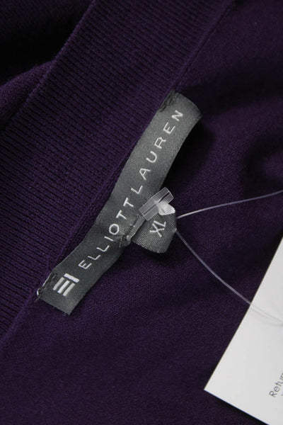 Elliott Lauren Women Cardigan V-Neck Long Sleeve Purple Size XL