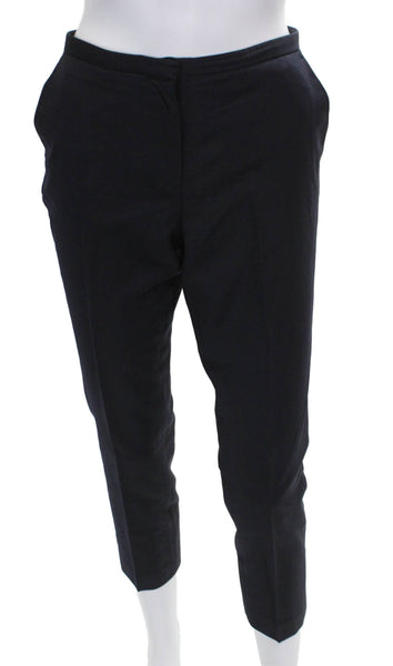 The Kooples Womens Cropped Black Wool Pants Zip Size 38