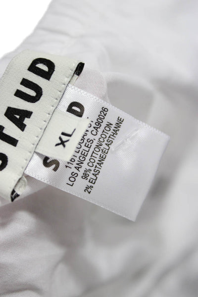 Staud Womens Dress Pants White Cotton Pull On Size XL