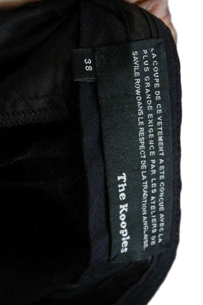 The Kooples Womens Cropped Black Wool Pants Zip Size 38