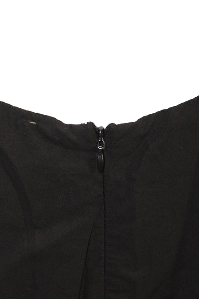 YFB Women Tank Dress Black Lyocell Scoop Neck Sleeveless Knee Length Size L