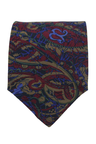 Designer Mens Paisley Print Classic Tie Multicolor