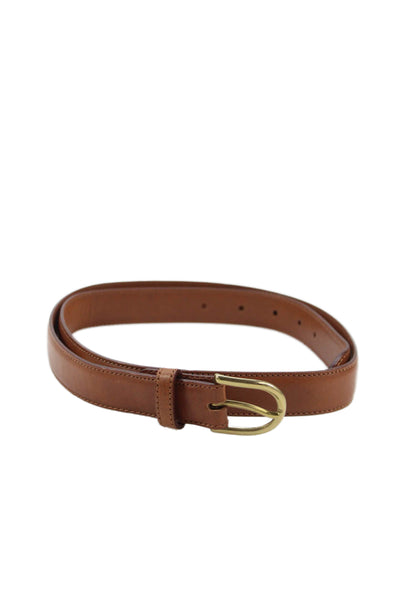 Ralph Lauren Womens  Gold Tone Buckle Belt Leather Brown Size 36