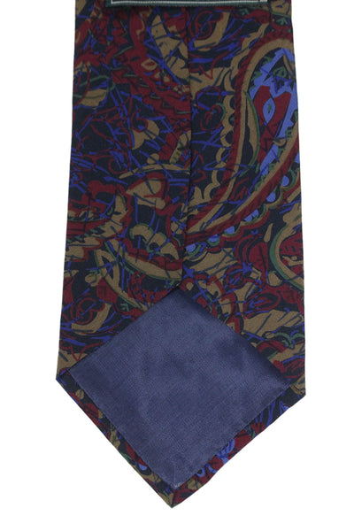 Designer Mens Paisley Print Classic Tie Multicolor