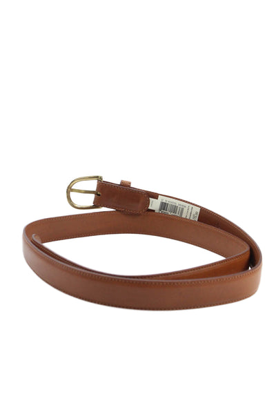 Ralph Lauren Womens  Gold Tone Buckle Belt Leather Brown Size 36