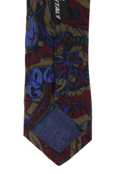 Designer Mens Paisley Print Classic Tie Multicolor