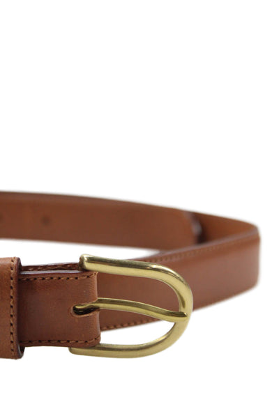 Ralph Lauren Womens  Gold Tone Buckle Belt Leather Brown Size 36