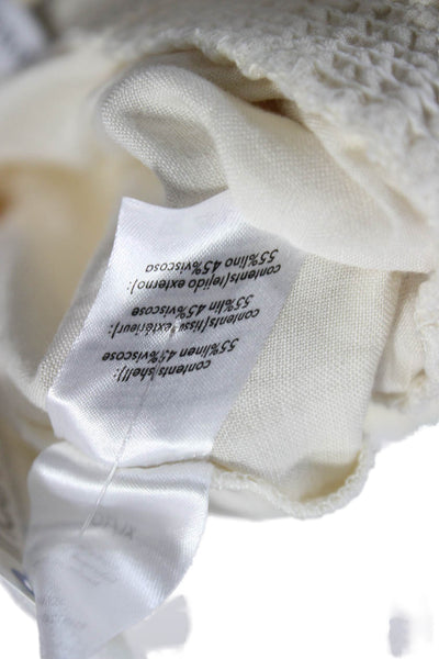 We Wore What Womens Ivory Linen Button Pants Size XL