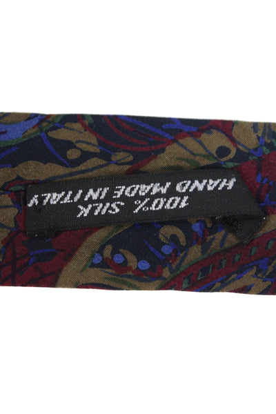 Designer Mens Paisley Print Classic Tie Multicolor