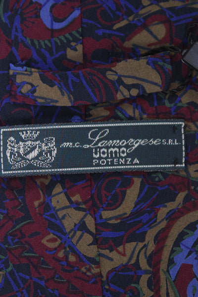 Designer Mens Paisley Print Classic Tie Multicolor