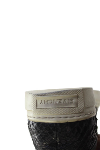 Givenchy Womens Leather Snakeskin Print Sneakers Brown Black Size 6