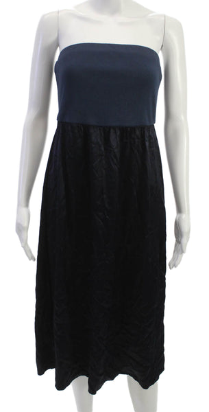 Michael Stars Womens Maxi Strapless Blue Rayon Midcalf Dress Size S