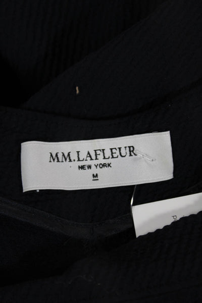 MM. La Fleur Women Shift Dress Black Viscose Boat Neck Short Sleeve Size M