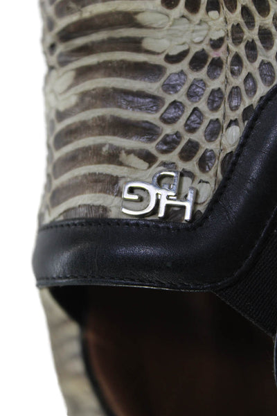 Givenchy Womens Leather Snakeskin Print Sneakers Brown Black Size 6