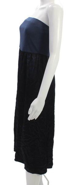 Michael Stars Womens Maxi Strapless Blue Rayon Midcalf Dress Size S